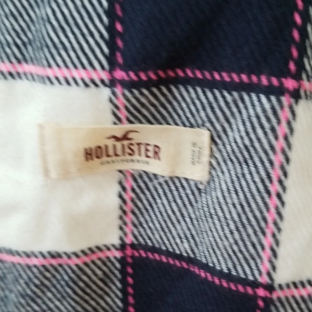 Holister Women's blue/white pink Checkered Scarf